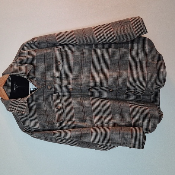 NWT Madewell Bonded Flannel Shirt-Jacket in Cohancy Plaid - Picture 5 of 13